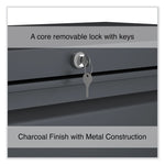 Lateral File, 4 Legal/Letter/A4/A5-Size File Drawers, Charcoal, 42" x 18.63" x 52.5"
