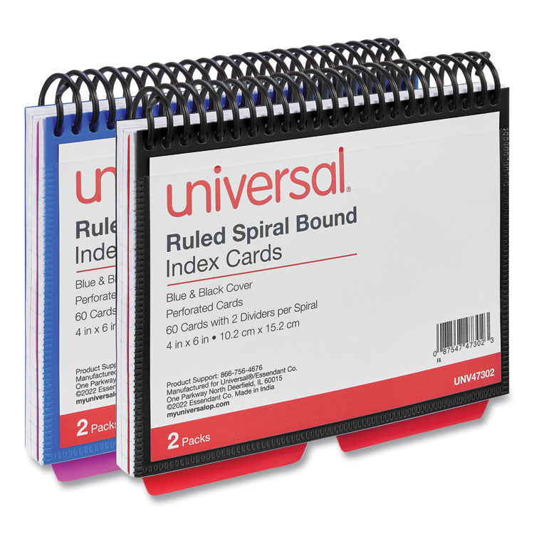 Spiral Bound Index Cards, Ruled, 4 X 6, White, 120/pack