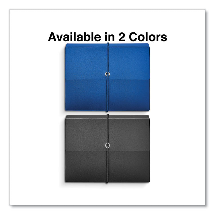 Poly Index Card Box, Holds 100 4 X 6 Cards, 4 X 1.33 X 6, Plastic, Black/blue, 2/pack