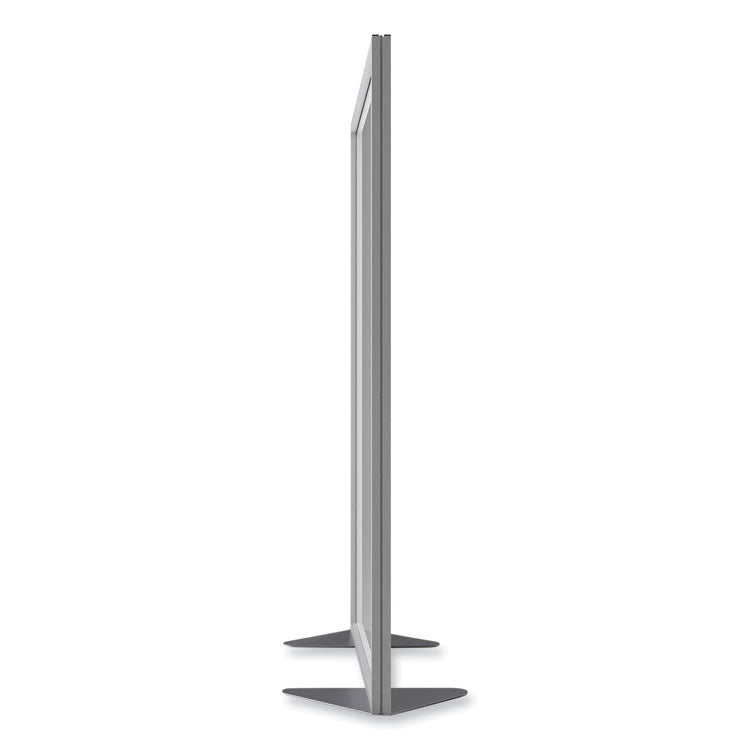 Floor Partition with Aluminum Frame, 48.06 x 2.04 x 71.86, White