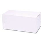 White One-Piece Non-Window Bakery Boxes, Standard, 9 x 5 x 4, White, Paper, 250/Bundle