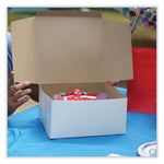White One-Piece Non-Window Bakery Boxes, Standard, 10 x 10 x 4, White, Paper, 100/Bundle