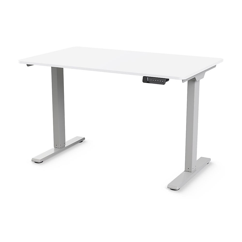 Humanscale eFloat Go 2.0 48"W Electric Rectangular Adjustable Standing Desk, White (FYH12TS2448WH)