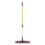 Adaptable Flat Mop Pads, Microfiber, 19.5 X 5.5, Red, 12/carton