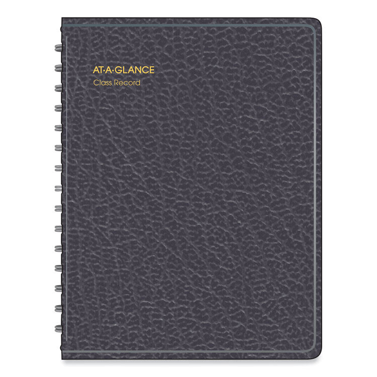 Undated Class Record Book, Nine To 10 Week Term: Two-Page Spread (35 Students), 10.88 X 8.25, Black Cover