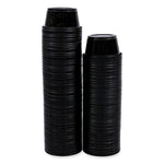 Souffle/Portion Cups, 2 oz, Plastic, Black, 125/Sleeve, 20 Sleeves/Carton