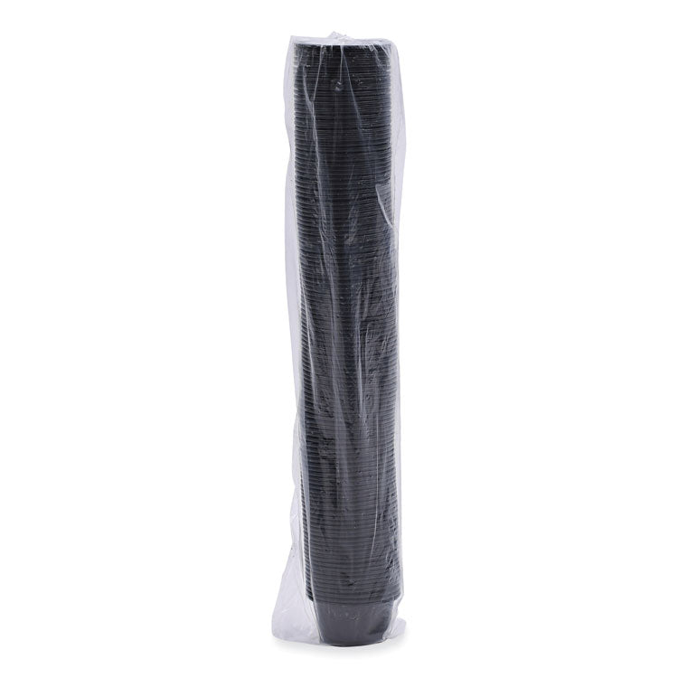Souffle/Portion Cups, 2 oz, Plastic, Black, 125/Sleeve, 20 Sleeves/Carton