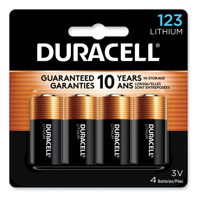 Specialty High-Power Lithium Batteries, 123, 3 V, 4/pack