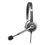 IVR70001 Monaural Over The Head Headset, Black/Silver