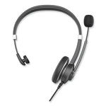 IVR70001 Monaural Over The Head Headset, Black/Silver