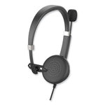 IVR70001 Monaural Over The Head Headset, Black/Silver