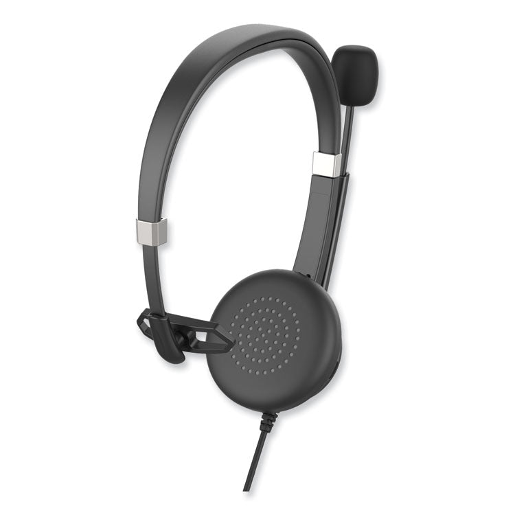 IVR70001 Monaural Over The Head Headset, Black/Silver