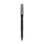 Rollerball Pen, Stick, Extra-Fine 0.5 mm, Blue Ink, Black/Blue Barrel, 72/Pack