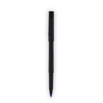 Rollerball Pen, Stick, Extra-Fine 0.5 mm, Blue Ink, Black/Blue Barrel, 72/Pack