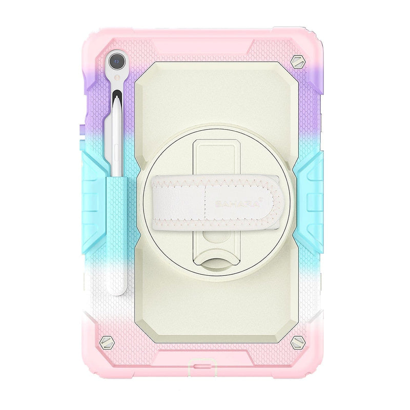 SaharaCase Raider Series Heavy Duty Case with Hand Strap for Galaxy Tab S10 FE /S9/S9 FE, Sunset Sorbet (TB00464)