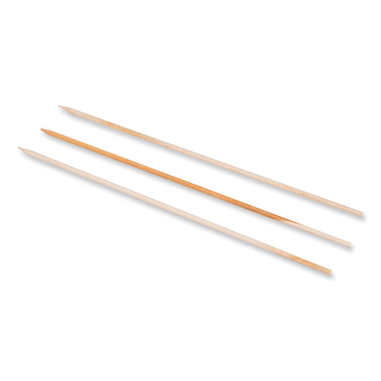 Wooden Skewers, 10", Natural, 1,000/Box, 3 Boxes/Carton