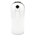 Dome Top Receptacle with Open Top, 15 gal, Steel, Chrome