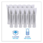 Clear Plastic Cold Cups, 24 oz, 50/Sleeve, 12 Sleeves/Carton