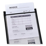 Heavyweight Ticket Holder, Top Load 9 x 12 Insert, Clear Front, Black Border, 25/Pack