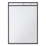Heavyweight Ticket Holder, Top Load 9 x 12 Insert, Clear Front, Black Border, 25/Pack