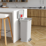 iTouchless SoftStep Plastic Step Trash Can, 13.2 Gallon, White (PL13WWP)