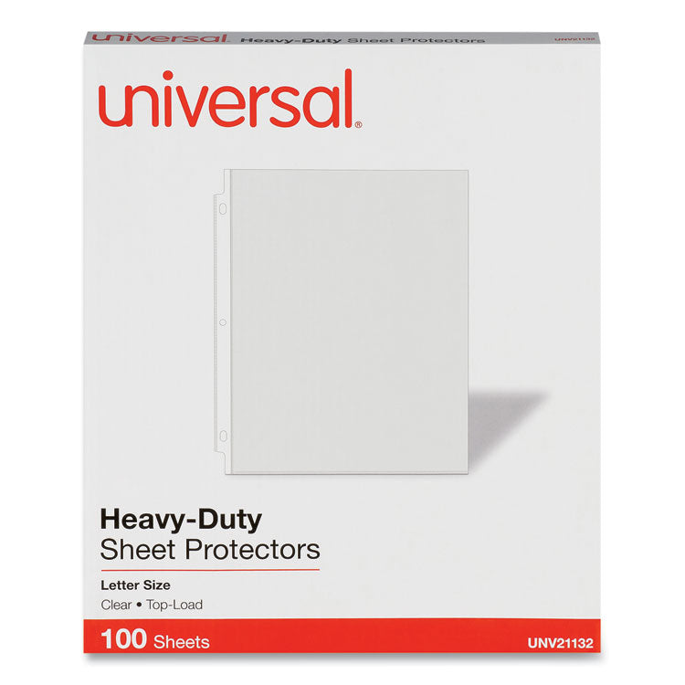 Deluxe Heavyweight Sheet Protector, Side: 3-Hole Punched, Top Load 8.5 x 11 Insert, Clear Front, 100/Pack
