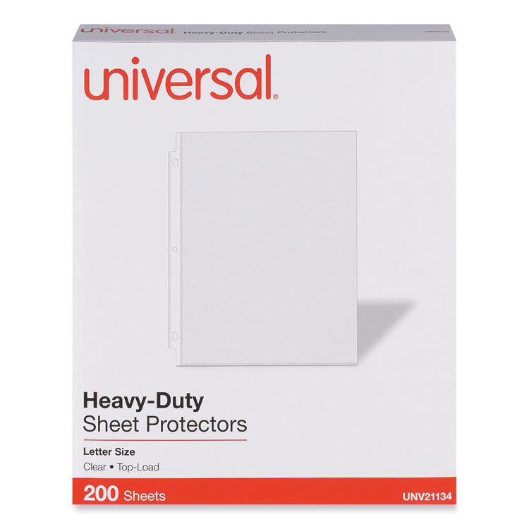 Deluxe Heavyweight Sheet Protector, Side: 3-Hole Punched, Top Load 8.5 x 11 Insert, Clear Front, 200/Pack
