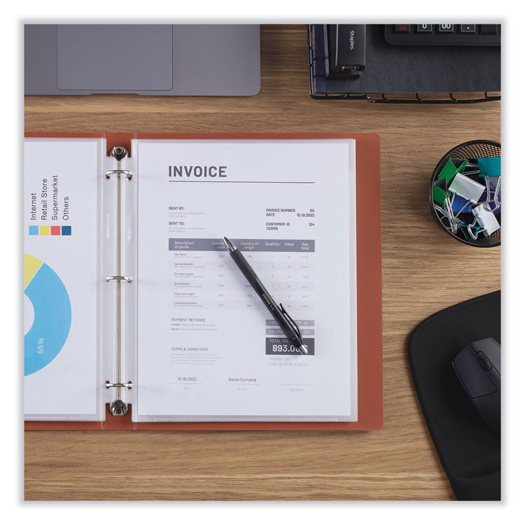 Deluxe Heavyweight Sheet Protector, Side: 3-Hole Punched, Top Load 8.5 x 11 Insert, Clear Front, 25/Pack