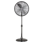 Good Housekeeping Retro Pedestal Fans 16-inch 3-Speed Oscillating Pedestal Fan, Midnight Chrome (92654-GM)