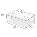 iDESIGN 2-Compartment Plastic Desk Organizer, Clear, 2 Piece (29187M2)