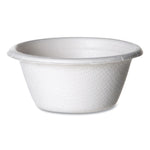 Molded Fiber Portion Cups, 2 oz, Sugarcane, White, 2,500/Carton