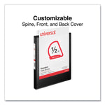 Slant D-Ring View Binder, 3 Rings, 0.5" Capacity, 11 x 8.5, Black
