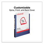 Slant D-Ring View Binder, 3 Rings, 0.5" Capacity, 11 x 8.5, Navy Blue