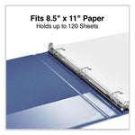 Slant D-Ring View Binder, 3 Rings, 0.5" Capacity, 11 x 8.5, Navy Blue