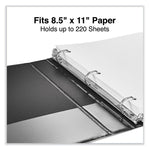 Slant D-Ring View Binder, 3 Rings, 1" Capacity, 11 x 8.5, Black, 12/Carton