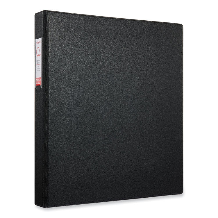 Deluxe Non-View D-Ring Binder With Label Holder, 3 Rings, 1" Capacity, 11 X 8.5, Black