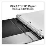 Deluxe Non-View D-Ring Binder With Label Holder, 3 Rings, 1" Capacity, 11 X 8.5, Black