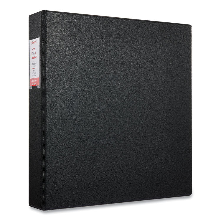 Deluxe Non-View D-Ring Binder With Label Holder, 3 Rings, 1.5" Capacity, 11 X 8.5, Black