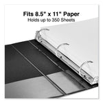 Deluxe Non-View D-Ring Binder With Label Holder, 3 Rings, 1.5" Capacity, 11 X 8.5, Black