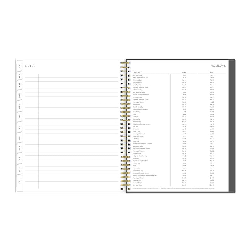 Planning Calendar KV Midnight Garden PP 8.5x11 RY26 Wkly/Mthly Safety Wirebound -