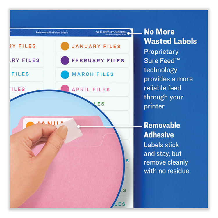 Removable Multi-Use Labels, Inkjet/laser Printers, 3.33 X 4, White, 6/sheet, 25 Sheets/pack