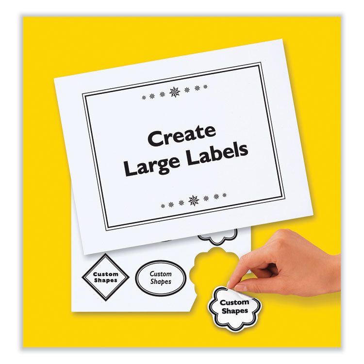 Removable Multi-Use Labels, Inkjet/laser Printers, 8.5 X 11, White, 25/pack
