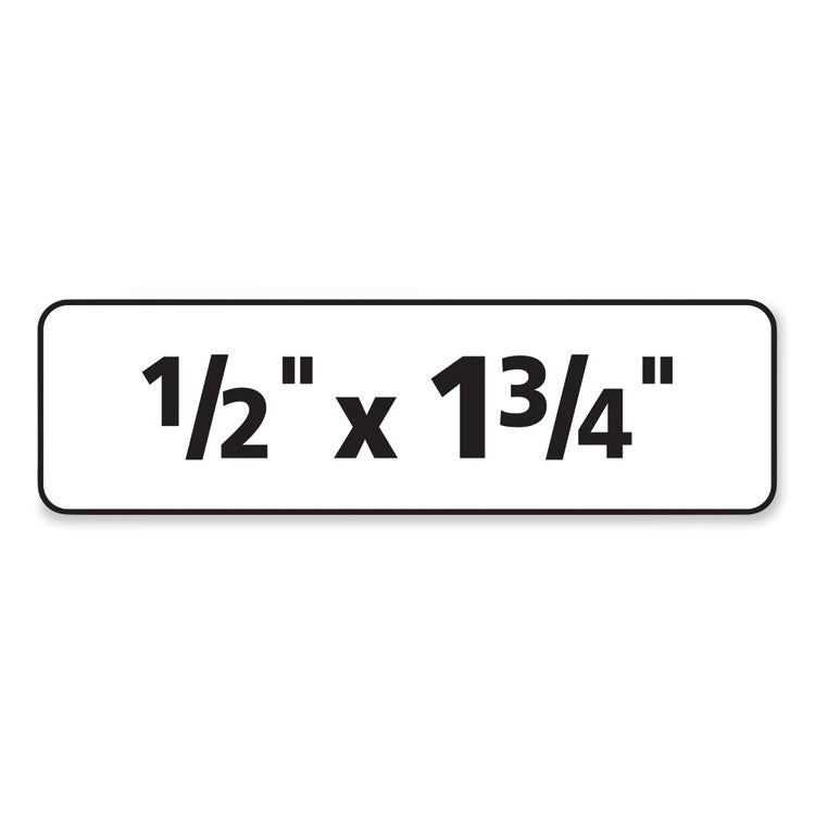 Removable Multi-Use Labels, Inkjet/laser Printers, 0.5 X 1.75, White, 80/sheet, 25 Sheets/pack