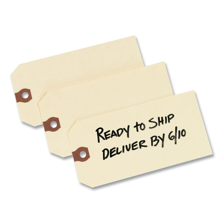 Unstrung Shipping Tags, 11.5 pt Stock 3.75 x 1.88, Manila, 1,000/Box