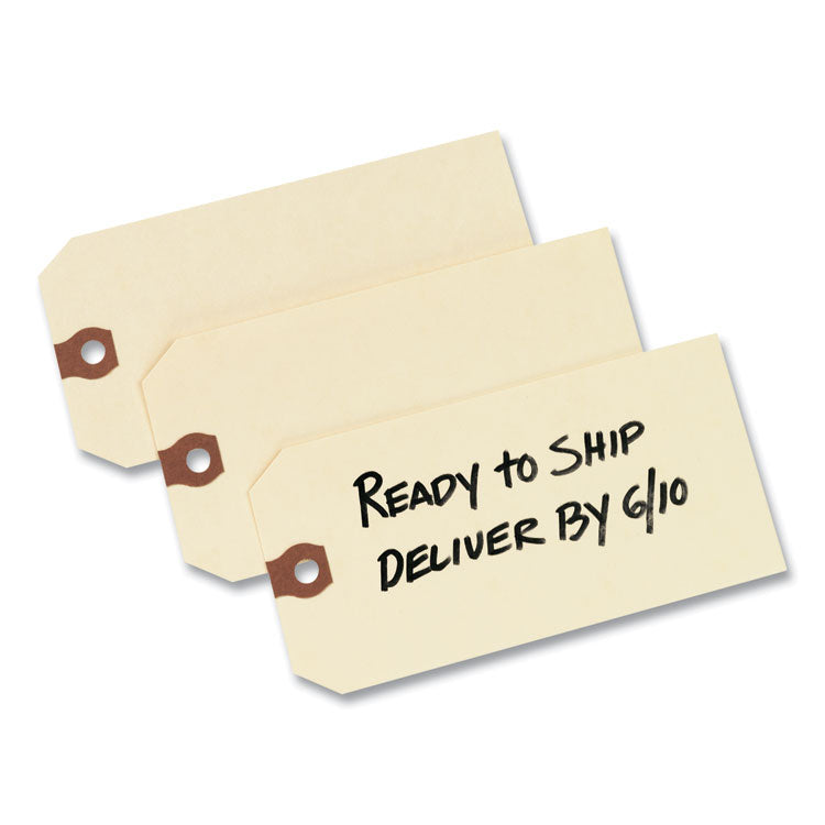 Unstrung Shipping Tags, 11.5 pt Stock, 5.25 x 2.63, Manila, 1,000/Box