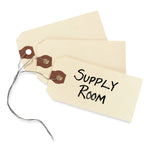 Double Wired Shipping Tags, 11.5 pt Stock, 3.75 x 1.88, Manila, 1,000/Box