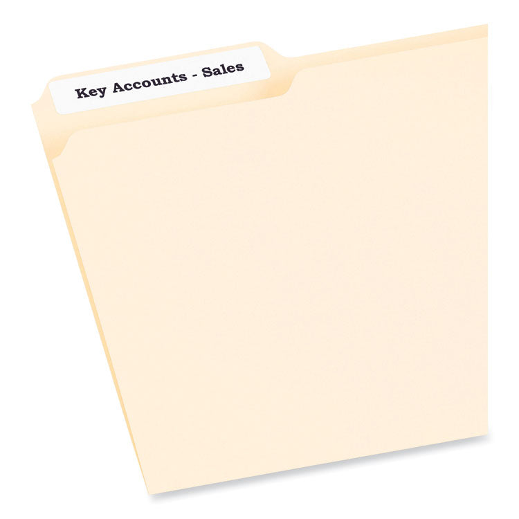 Labels, 0.66 X 3.44, White, 30/sheet, 50 Sheets/box
