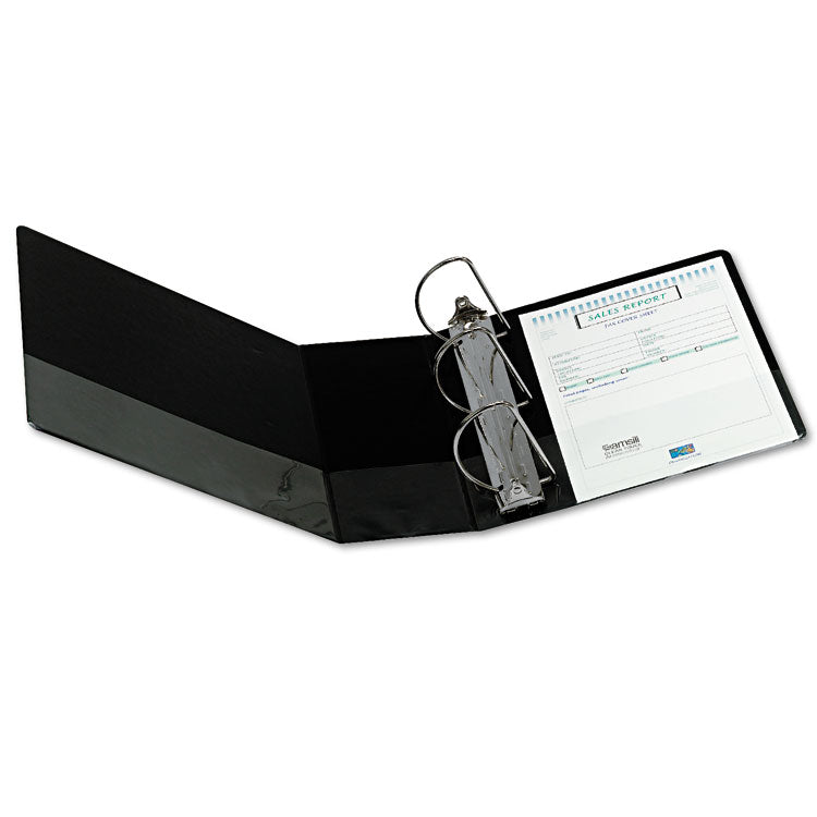 Nonstick D-Ring View Binder, 3 Rings, 5" Capacity, 11 X 8.5, Black