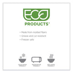 WorldView Renewable Molded Fiber Containers, 10.47 x 10.47 x 1.76, White, 200/Carton