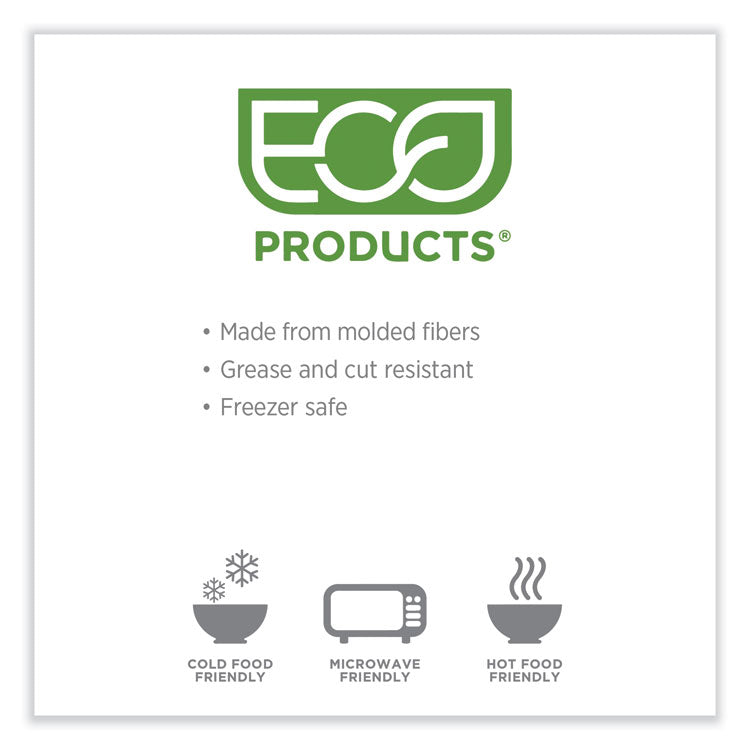 WorldView Renewable Molded Fiber Containers, 10.47 x 10.47 x 1.76, White, 200/Carton